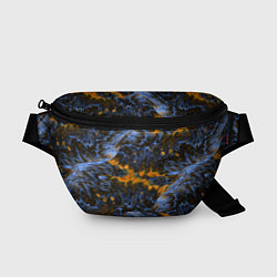 Поясная сумка Оранжево-Синяя Вулканическая Лава, цвет: 3D-принт
