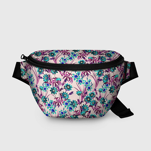 Поясная сумка Цветы Летние Фиолетовые Рудбеки / 3D-принт – фото 1