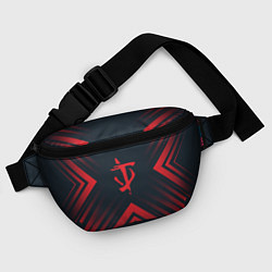 Поясная сумка Красный Символ Doom на темном фоне со стрелками, цвет: 3D-принт — фото 2