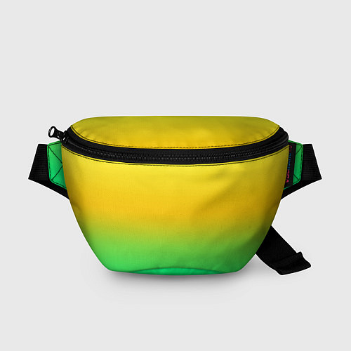 Поясная сумка Неоновый градиентный желто-зеленый фон / 3D-принт – фото 1