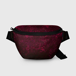 Поясная сумка Темно-красный абстрактный узор текстура камня, цвет: 3D-принт