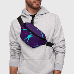 Поясная сумка Символ Counter Strike в неоновых цветах на темном, цвет: 3D-принт — фото 2