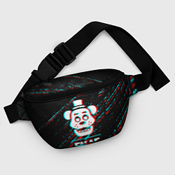 Поясная сумка FNAF в стиле Glitch Баги Графики на темном фоне, цвет: 3D-принт — фото 2