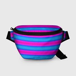 Поясная сумка Striped pattern яркий неоновый полосатый узор, цвет: 3D-принт