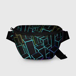 Поясная сумка Неоновый эквалайзер, цвет: 3D-принт
