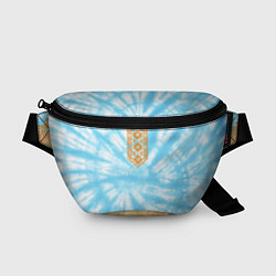 Поясная сумка Славянская тай-дай рубаха, цвет: 3D-принт