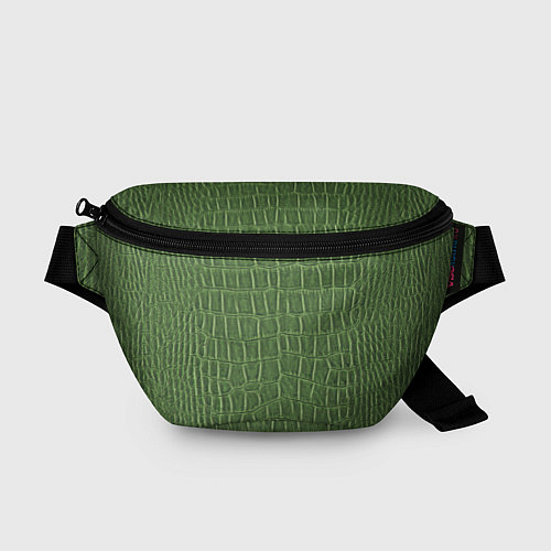 Поясная сумка Крокодиловая кожа зелёная / 3D-принт – фото 1