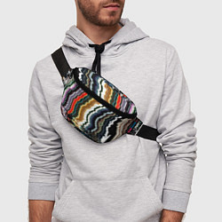 Поясная сумка Glitch pattern - fashion trend, цвет: 3D-принт — фото 2