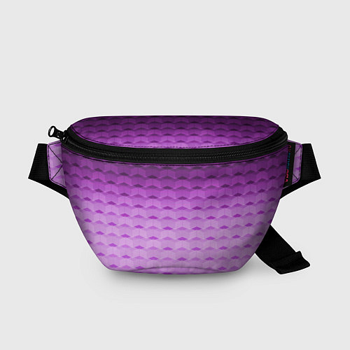 Поясная сумка Фиолетово-розовый геометрический узор Градиент / 3D-принт – фото 1