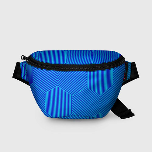 Поясная сумка Blue geometry линии / 3D-принт – фото 1