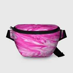 Поясная сумка Розовая мраморная текстура