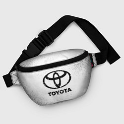 Поясная сумка Toyota с потертостями на светлом фоне, цвет: 3D-принт — фото 2