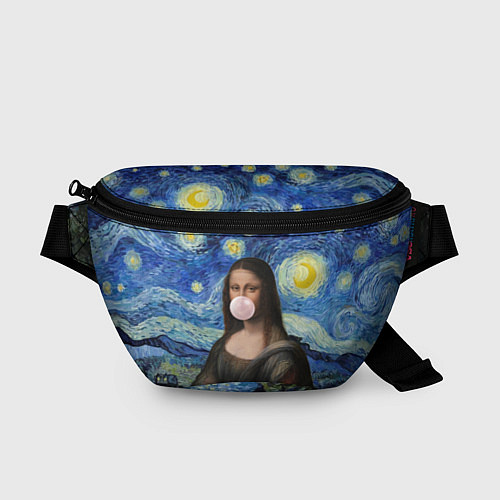 Поясная сумка Мона Лиза Приколы - Звездная ночь / 3D-принт – фото 1