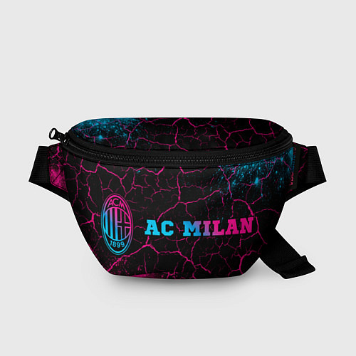 Поясная сумка AC Milan - neon gradient: надпись и символ / 3D-принт – фото 1