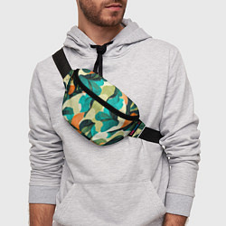 Поясная сумка Multicoloured camouflage, цвет: 3D-принт — фото 2