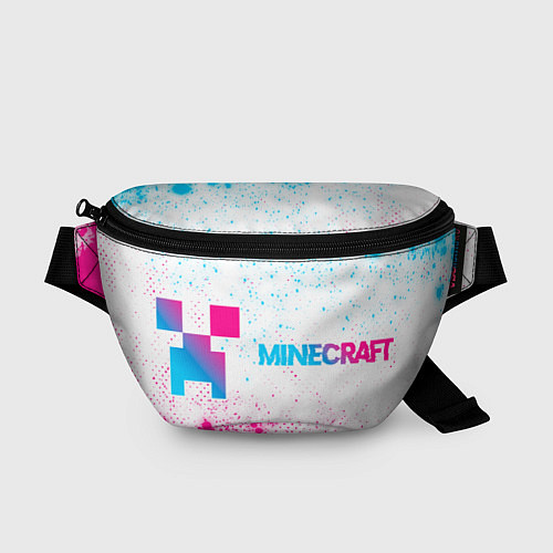 Поясная сумка Minecraft neon gradient style: надпись и символ / 3D-принт – фото 1