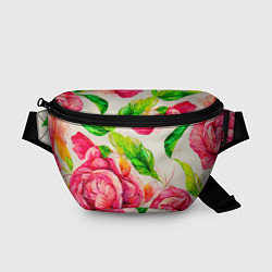 Поясная сумка Яркие выразительные розы, цвет: 3D-принт