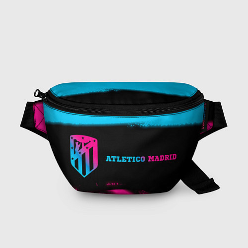 Поясная сумка Atletico Madrid - neon gradient: надпись и символ / 3D-принт – фото 1