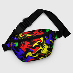 Поясная сумка Яркие абстрактные краски, цвет: 3D-принт — фото 2