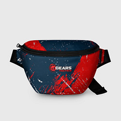 Поясная сумка Gears of War - бела-красная текстура, цвет: 3D-принт