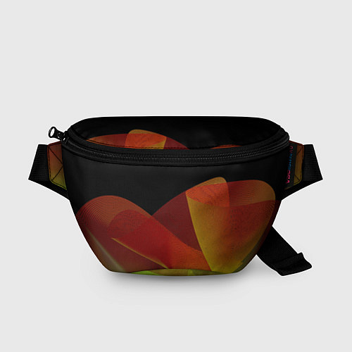 Поясная сумка Абстрактная ассиметричная оранжевая волна / 3D-принт – фото 1