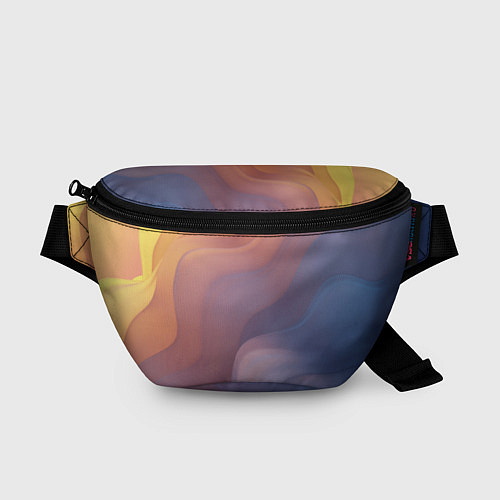 Поясная сумка Оранжево-фиолетовый абстрактный дым / 3D-принт – фото 1