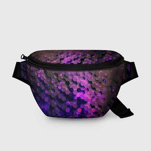 Поясная сумка Плиты фиолетовый неон / 3D-принт – фото 1