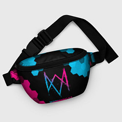 Поясная сумка Watch Dogs - neon gradient, цвет: 3D-принт — фото 2