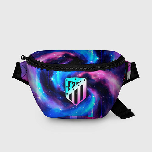 Поясная сумка Atletico Madrid неоновый космос / 3D-принт – фото 1