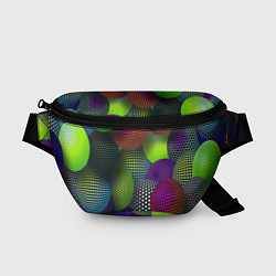 Поясная сумка Трехмерные разноцветные шары, цвет: 3D-принт