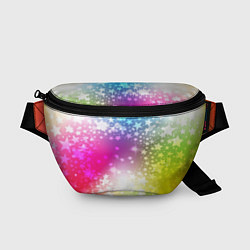Поясная сумка Звезды на радужном фоне, цвет: 3D-принт