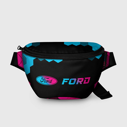 Поясная сумка Ford - neon gradient: надпись и символ / 3D-принт – фото 1
