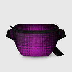 Поясная сумка Абстрактный мозаичный черно - пурпурный узор