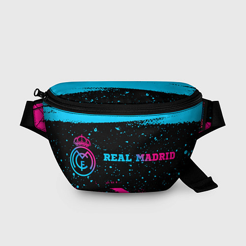 Поясная сумка Real Madrid - neon gradient: надпись и символ / 3D-принт – фото 1