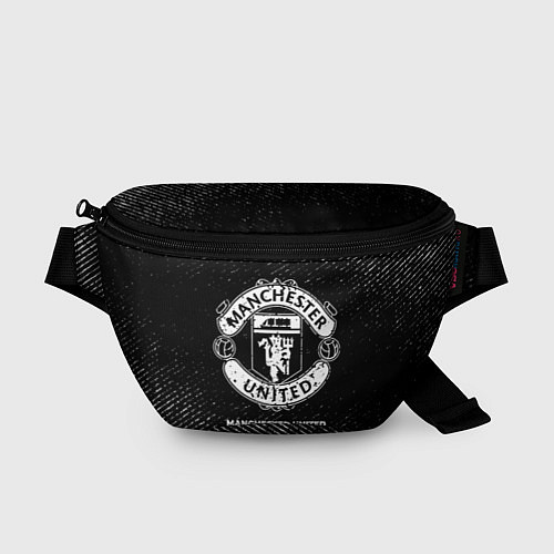 Поясная сумка Manchester United с потертостями на темном фоне / 3D-принт – фото 1