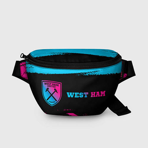 Поясная сумка West Ham - neon gradient: надпись и символ / 3D-принт – фото 1