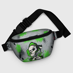 Поясная сумка Slipknot скелет green, цвет: 3D-принт — фото 2
