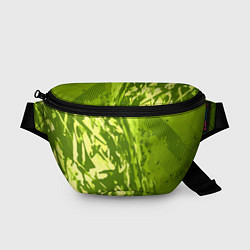 Поясная сумка Зеленый абстрактный камуфляж, цвет: 3D-принт