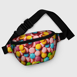 Поясная сумка Много ярких конфет, цвет: 3D-принт — фото 2