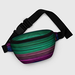 Поясная сумка Разноцветные неоновые шелковые нити, цвет: 3D-принт — фото 2
