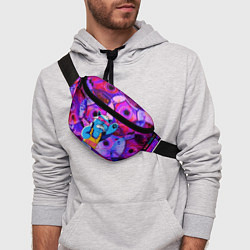 Поясная сумка DJ Scratchy in pink glasses, цвет: 3D-принт — фото 2