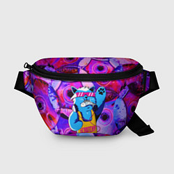 Поясная сумка DJ Scratchy in pink glasses, цвет: 3D-принт