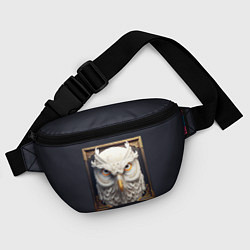 Поясная сумка Белая сова - барельеф в раме, цвет: 3D-принт — фото 2