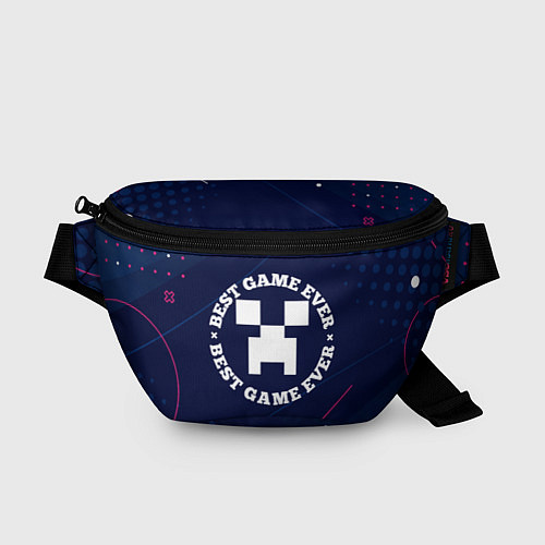 Поясная сумка Символ Minecraft и надпись best game ever / 3D-принт – фото 1
