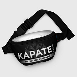 Поясная сумка Российская федерация карате - на черном фоне, цвет: 3D-принт — фото 2