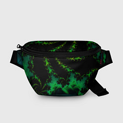 Поясная сумка Фрактал зеленая ёлочка, цвет: 3D-принт