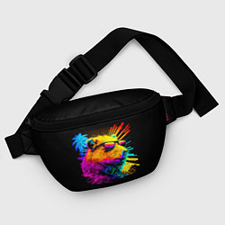 Поясная сумка Капибара в тёмных очках - поп арт, цвет: 3D-принт — фото 2