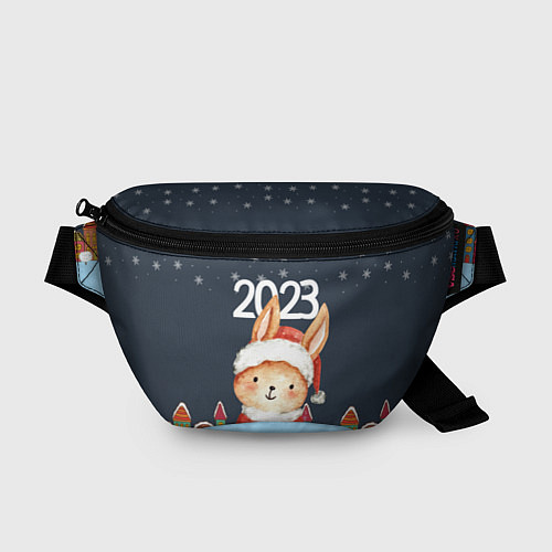 Поясная сумка Зайчик в новогоднем костюме / 3D-принт – фото 1