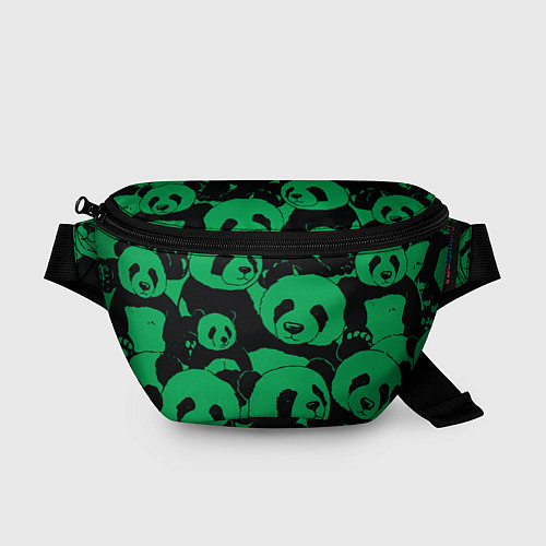 Поясная сумка Panda green pattern / 3D-принт – фото 1