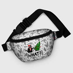 Поясная сумка What-котик: новогодний, цвет: 3D-принт — фото 2
